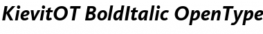 KievitOT-BoldItalic Font