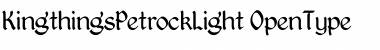 Kingthings Petrock Light Font