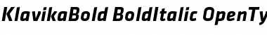 Klavika Bold Bold Italic Font
