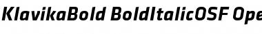 Klavika Bold Bold Italic OSF