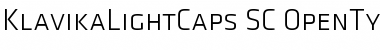 Klavika Light Caps Font