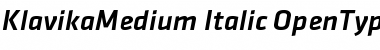 Klavika Medium Italic Font