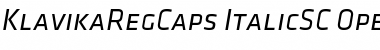 Klavika Reg Caps Italic Font