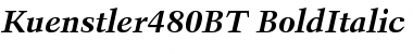 Kuenstler 480 Bold Italic Font