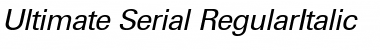 Ultimate-Serial RegularItalic Font