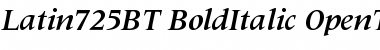 Latin 725 Bold Italic