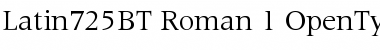 Latin 725 Font