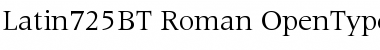Latin 725 Regular Font