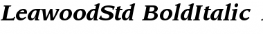 ITC Leawood Std Bold Italic Font