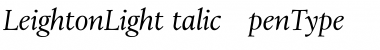 LeightonLightItalic Regular Font