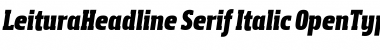 Leitura Headline Serif Italic Font