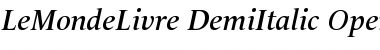 LeMondeLivre Demi Italic Font