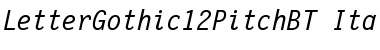 Letter Gothic 12 Pitch Italic Font