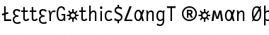 LetterGothicSlangT Roman Font