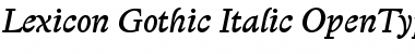 Lexicon Gothic Font