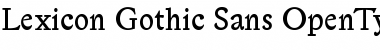 Lexicon Gothic Sans Regular Font