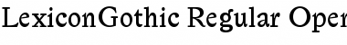 LexiconGothic Regular Font