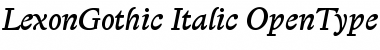 Lexon Gothic Italic Font