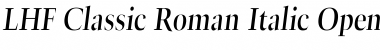 LHF Classic Roman Italic Font