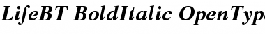 Life Bold Italic Font