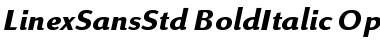 Linex Sans Std Bold Italic Font
