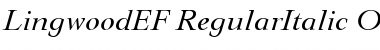 LingwoodEF RegularItalic Font