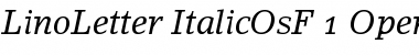 LinoLetter Italic Oldstyle Figures