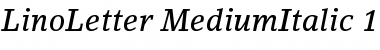 LinoLetter Medium Italic