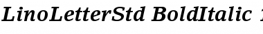 LinoLetter Std Bold Italic Font