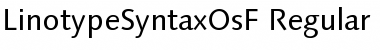 LinotypeSyntaxOsF Regular Font