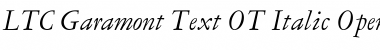 LTC Garamont Text OT Italic Font