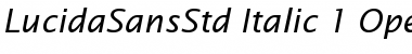 Lucida Sans Std Italic