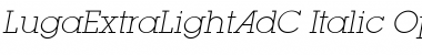 LugaExtraLightAdC Italic Font