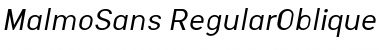 MalmoSans Regular Italic Font