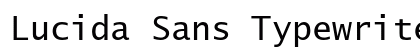 Lucida Sans Typewriter Regular Preview
