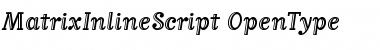 MatrixInlineScript Font