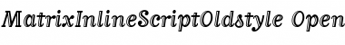 MatrixInlineScriptOldstyle Regular Font