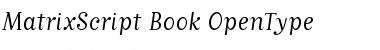MatrixScript-Book Book Font