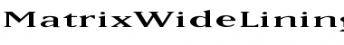 MatrixWideLining Regular Font