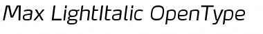Max-LightItalic Regular Font