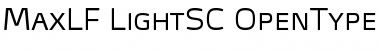 MaxLF-LightSC Regular Font