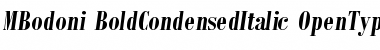 Bodoni Bold Condensed Italic