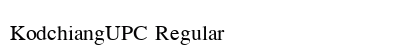 KodchiangUPC Regular font free download