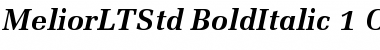 Melior LT Std Bold Italic Font