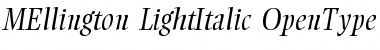 Ellington Light Italic Font