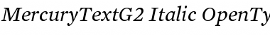 Mercury Text G2 Italic