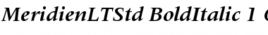 Meridien LT Std Bold Italic Font