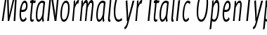 MetaNormalCyr-Italic Regular Font