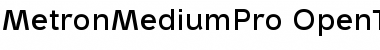 Metron Medium Pro Font