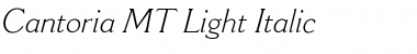Cantoria MT Light Italic